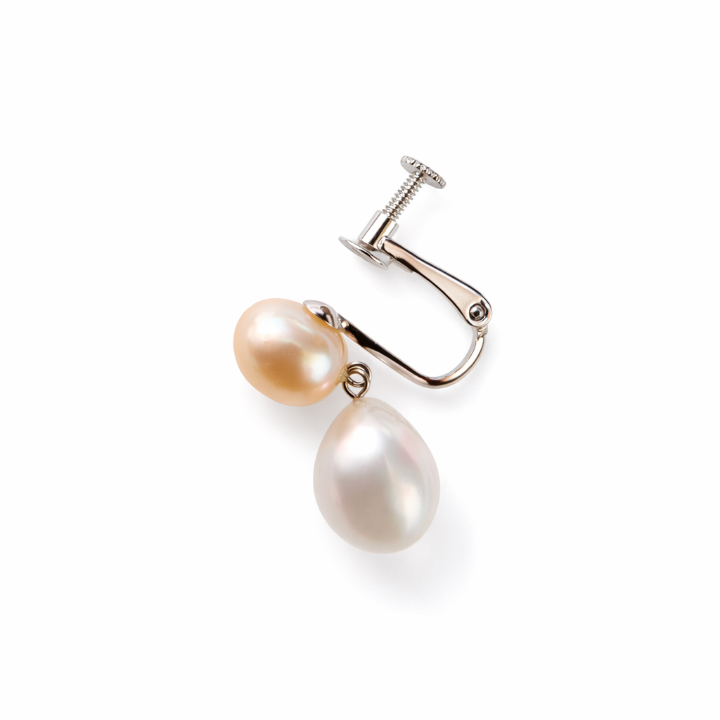 淡水バロック真珠 8.0mm シルバー イヤリング