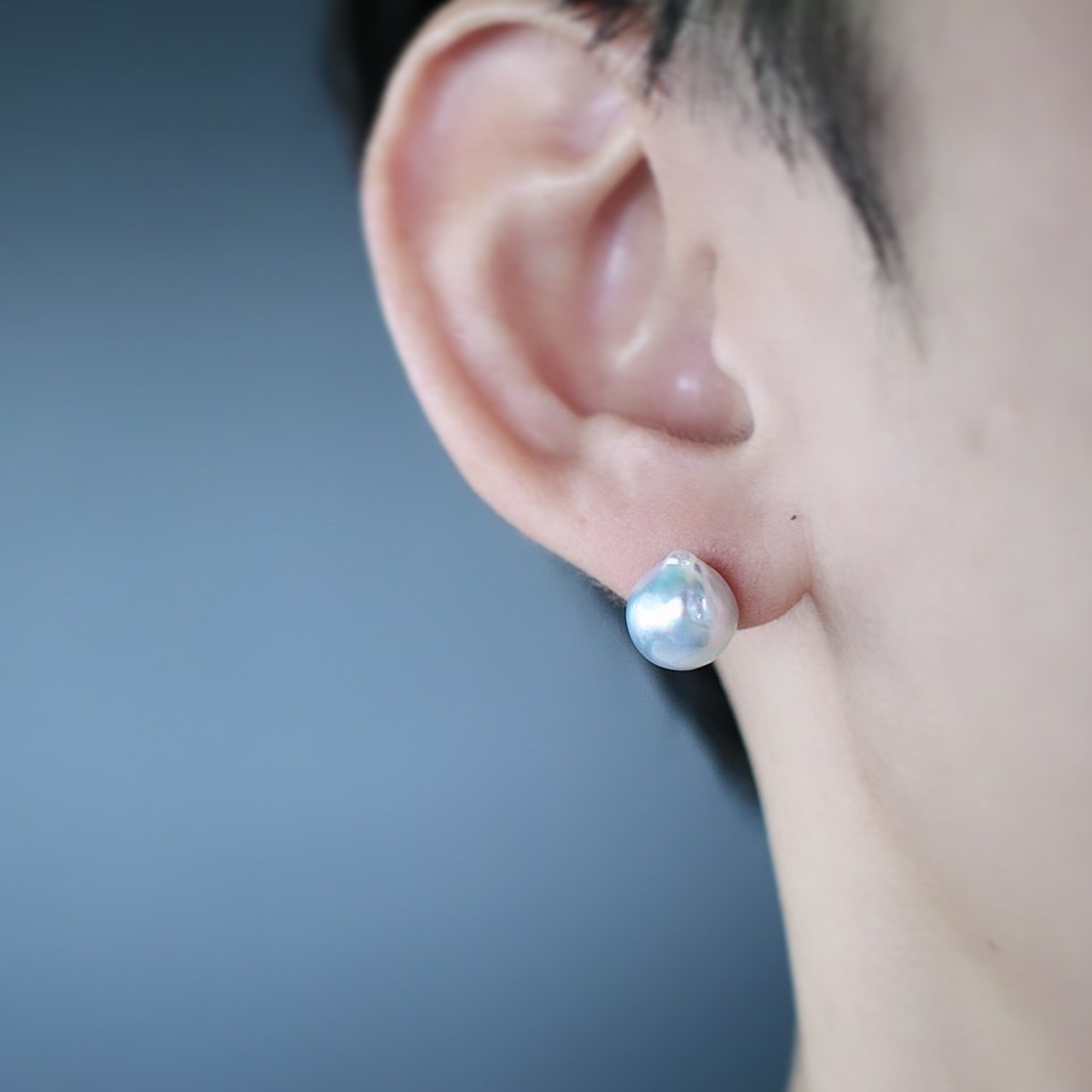 新品❣️ 18kYG 伊勢志摩バロックパールピアス いせしま碧いバロック ピアス