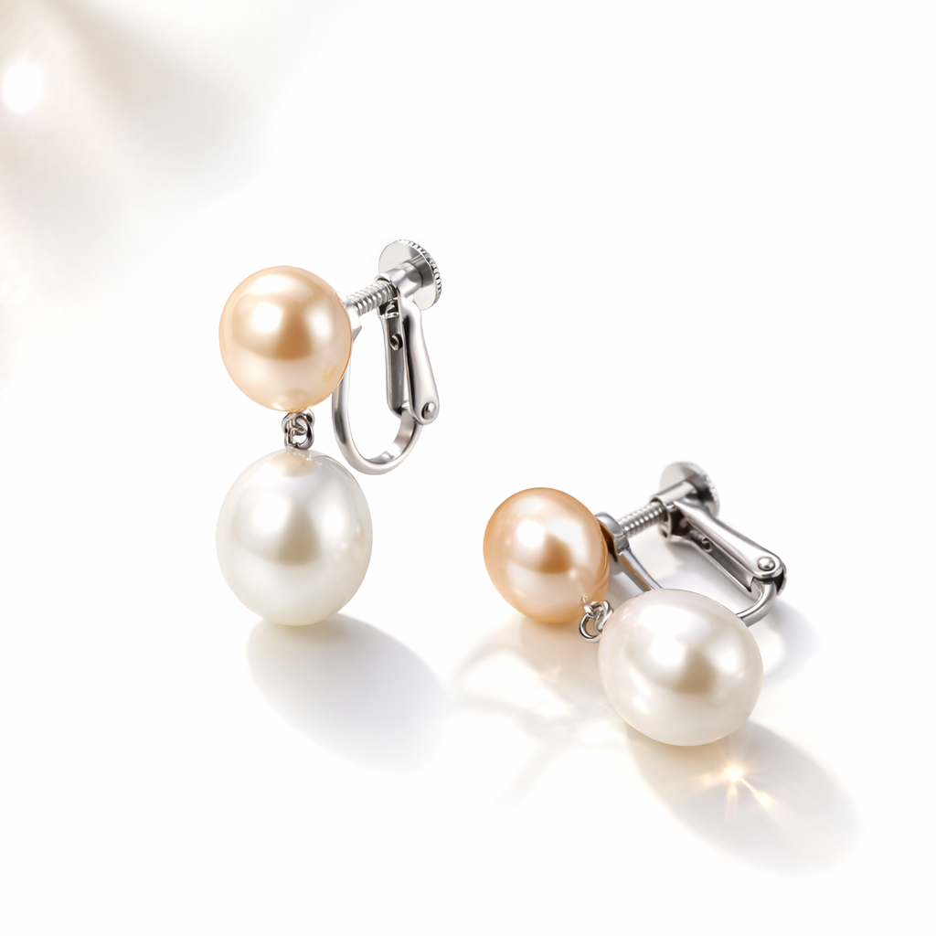 淡水バロック真珠 8.0mm シルバー イヤリング
